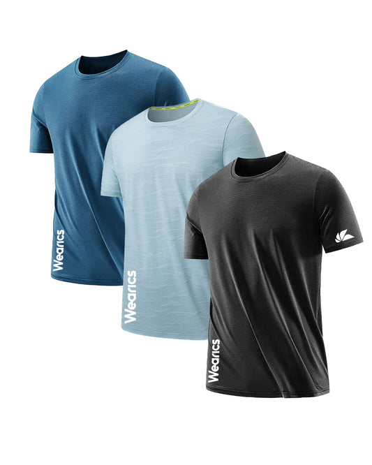 Mens Athletic Gym Stretchable T-Shirt Bundle