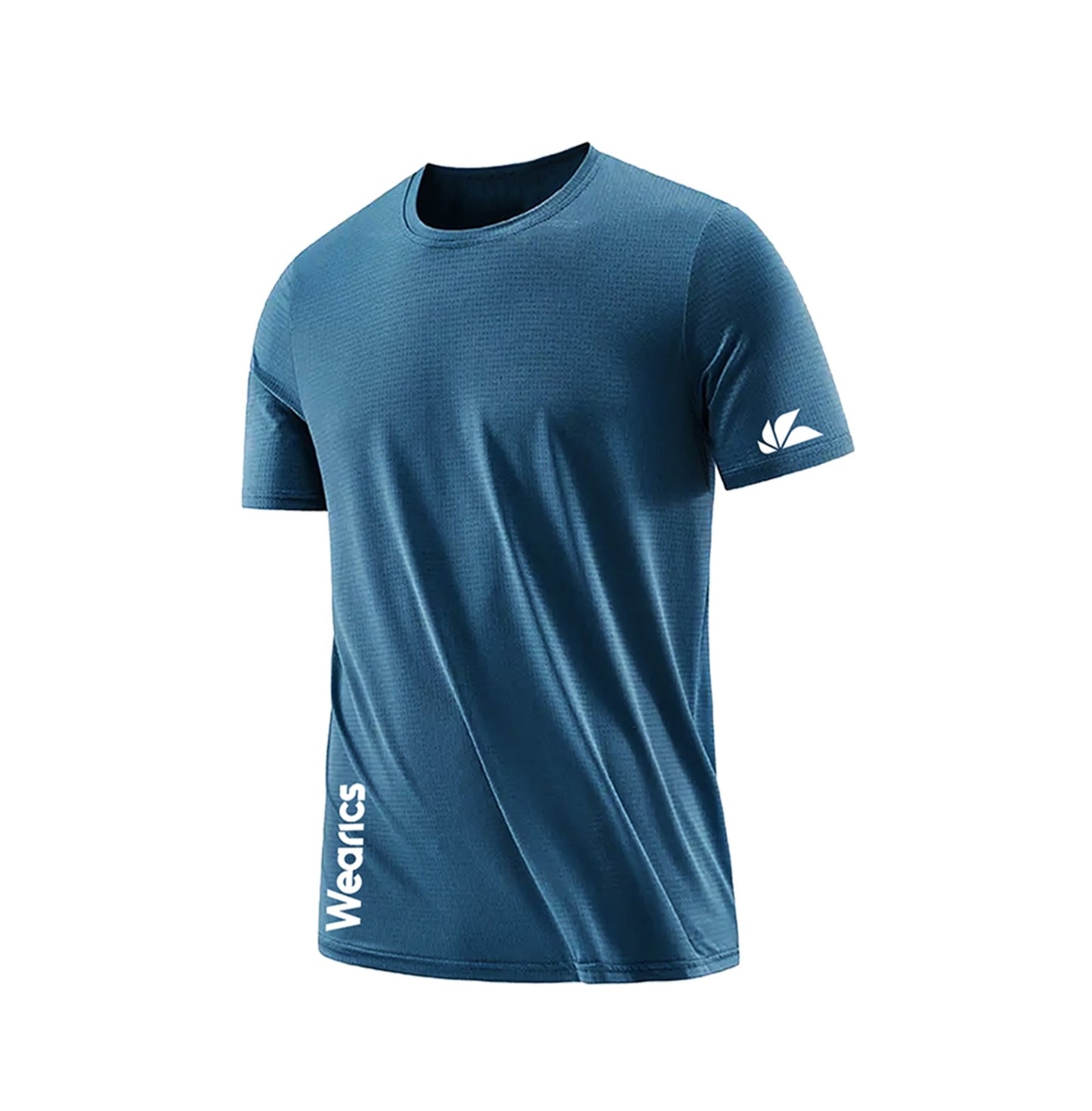 Mens Athletic Gym Stretchable T-Shirt Blue