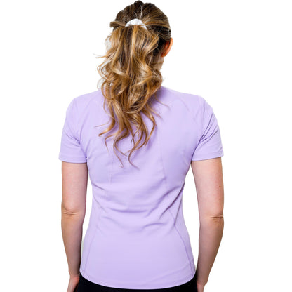 Womens Athletic Gym Stretchable T-Shirt Lavender