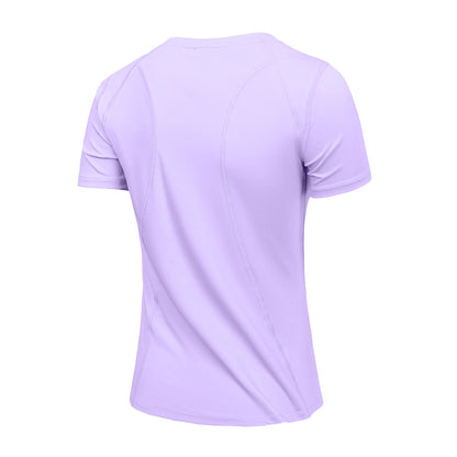 Womens Athletic Gym Stretchable T-Shirt Lavender