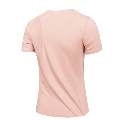 Womens Athletic Gym Stretchable T-Shirt Pink