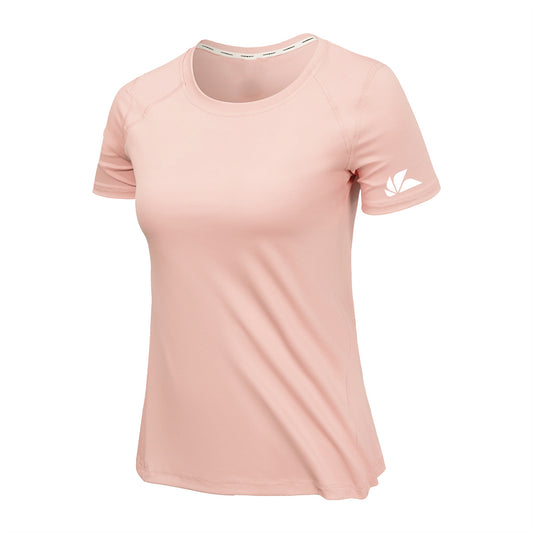 Womens Athletic Gym Stretchable T-Shirt Pink